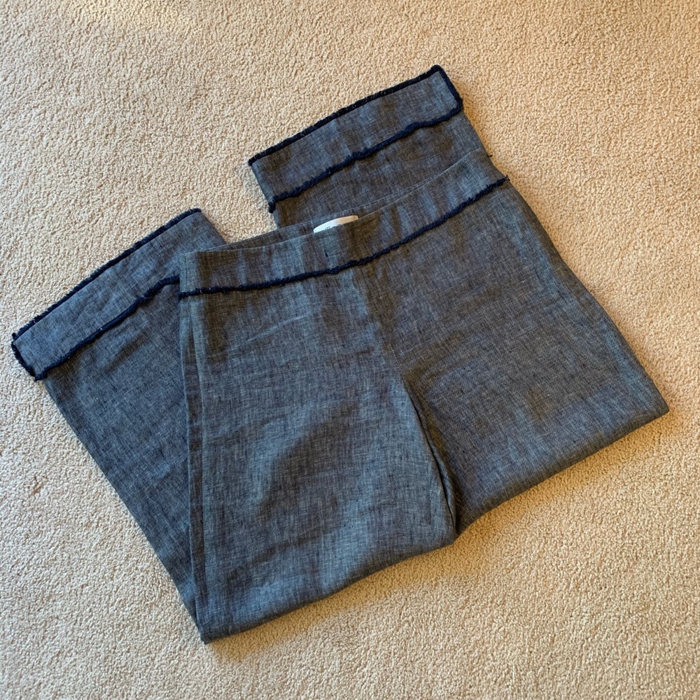 Worth wide-leg soft denim pants